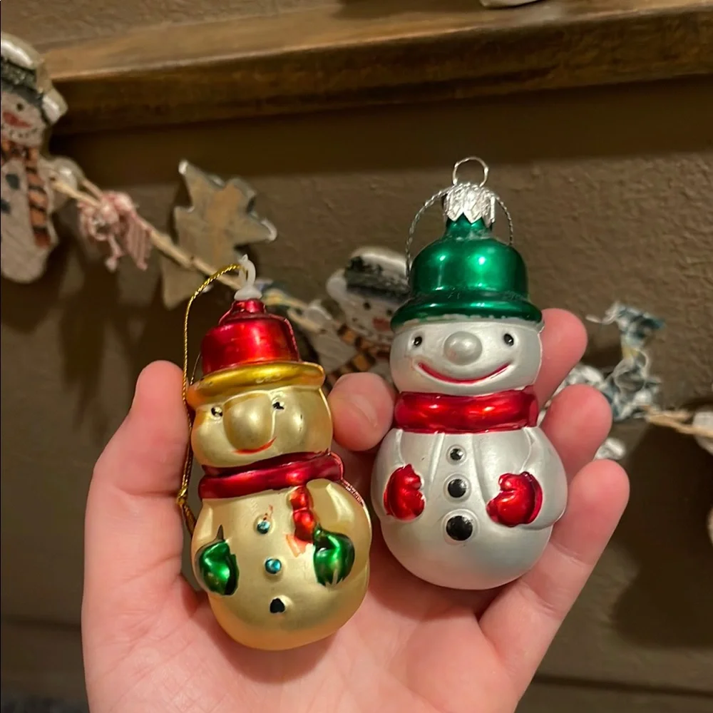 Vintage Festive Snowman Holiday Decor Lot